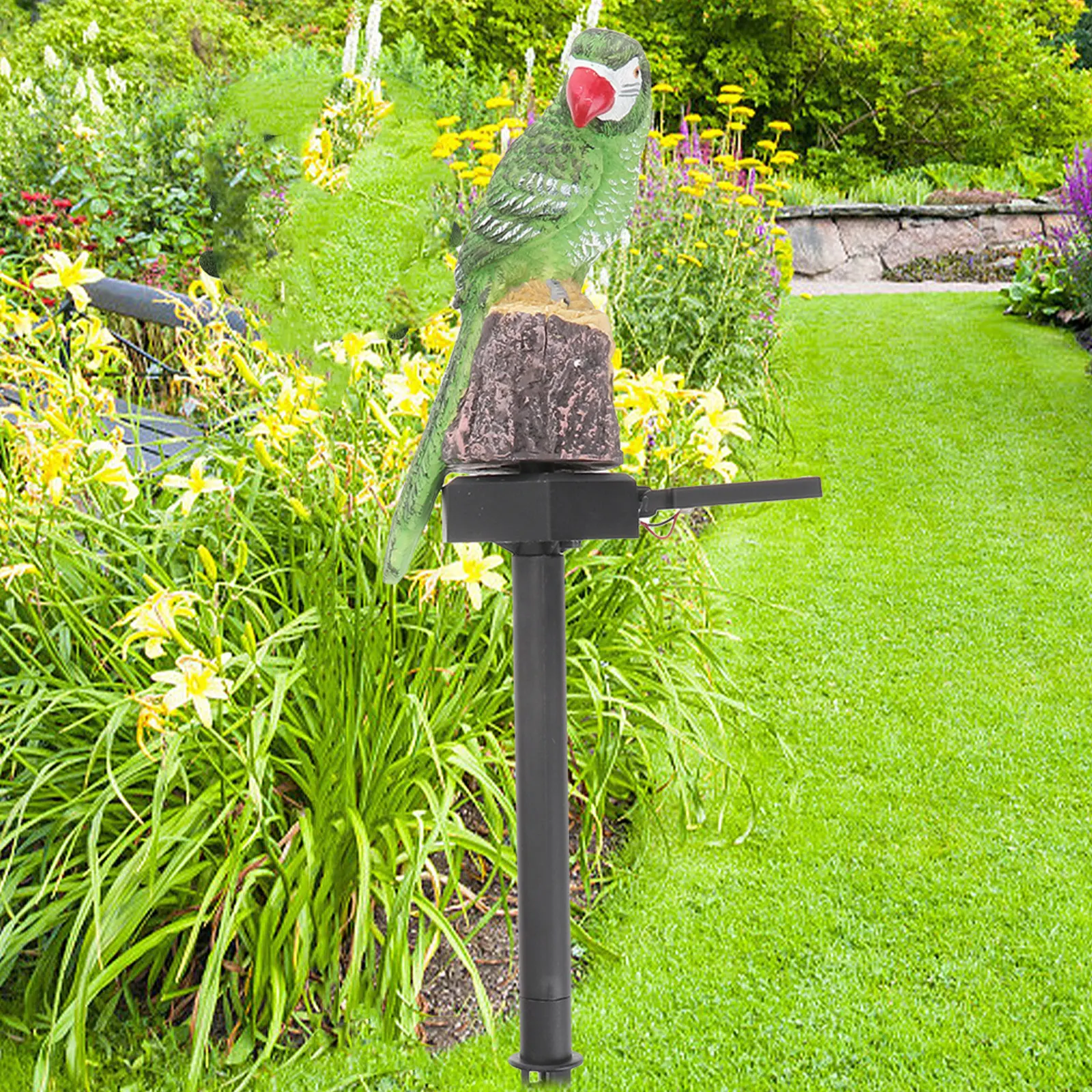 

Солнечный садовый светильник (1 шт.), водонепроницаемый, декоративный, для улицы, в форме попугая, на солнечной энергии