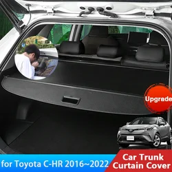 for Toyota C-HR CHR C HR 2018 2019 2020 2021 2022 Car Accessorie Leather Trunk Curtain Mat Rear Curtain Retractable Anti-peeping