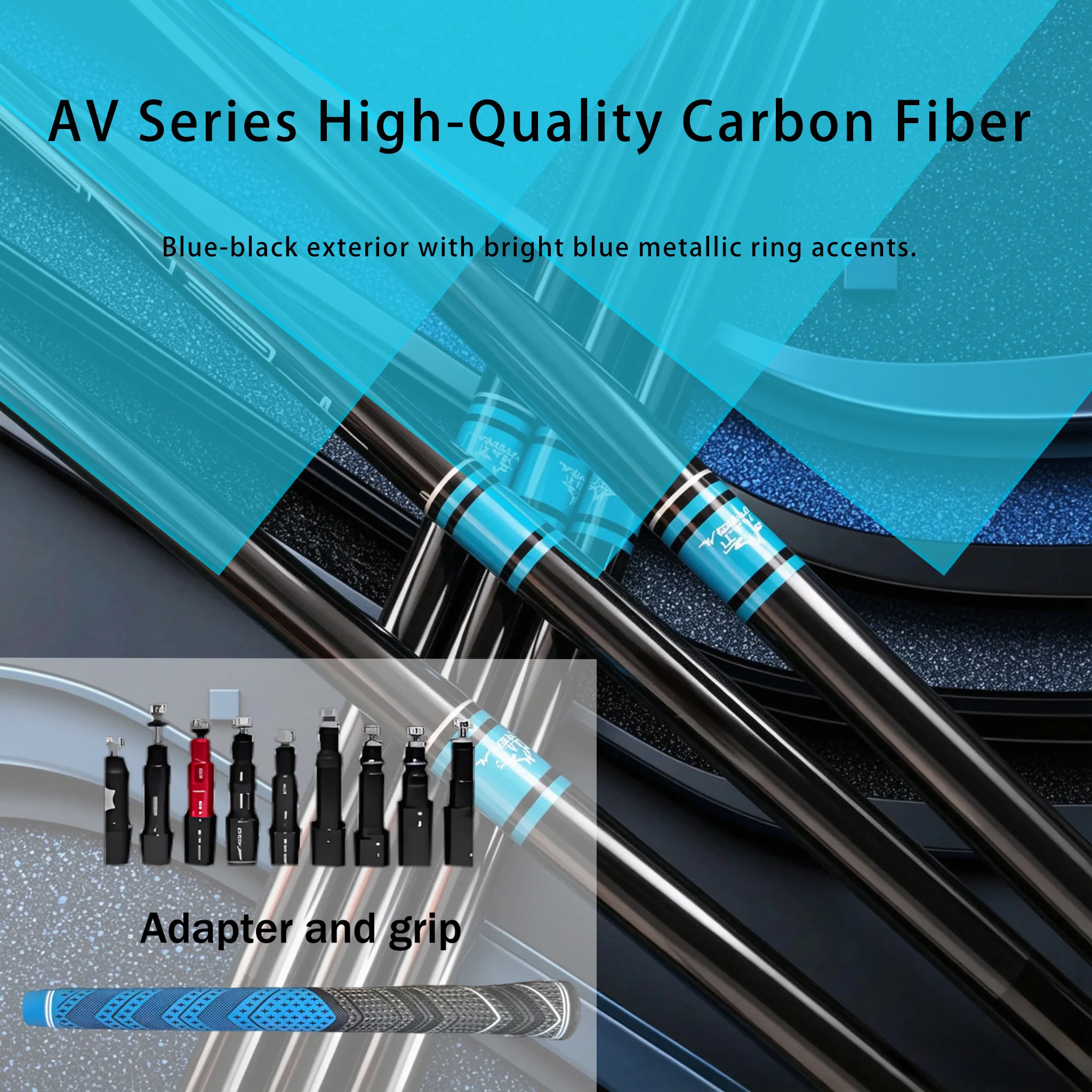 High-Quality Blue Av55 Series Wood Shafts, Covering All Hardnesses from 55R/55Sr/55S, Specialized Replacement Shafts for Driver, Providing Clear Ball Striking Feedback, Complete with Installation Accessories and Non-Slip Blue Grip