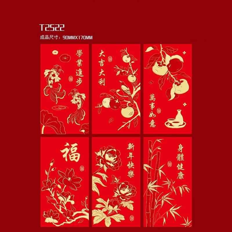 60PCS Red Envelopes for 2026 Spring Festival Lunar Year of Horse Hongbao for Chinese New Year Wedding, Birthday, and Baby