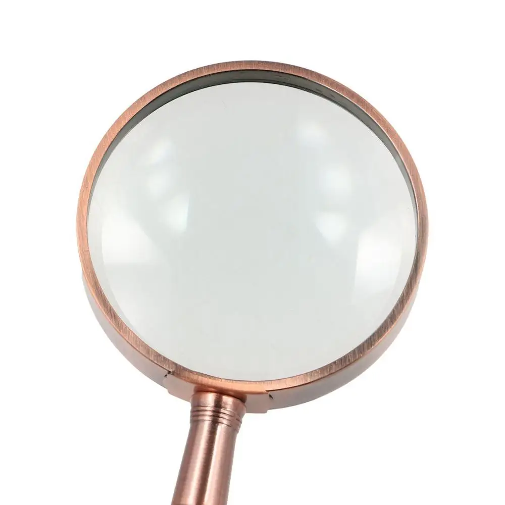 

Metal 20x Handheld Metal Magnifier Retro High-definition Reading Magnifying Glass Portable Optical Glass