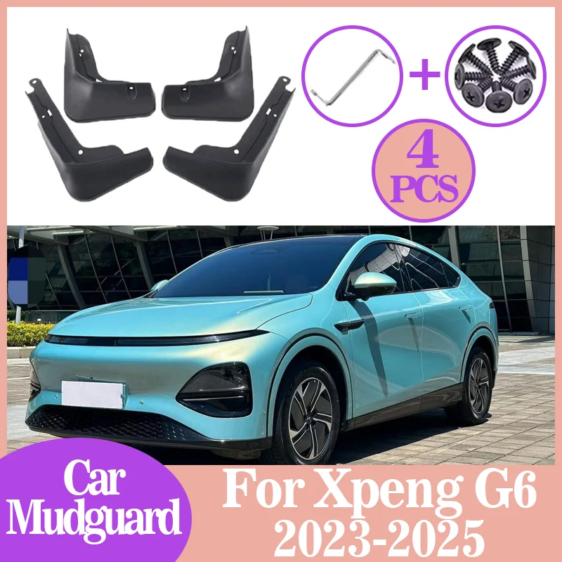 

Mud Flaps 4PCS Anti-splash Car Fender Front Rear Fender Wheel Cover Guard Mudguard Tool Accessorie For Xpeng G6 2023 2024 2025