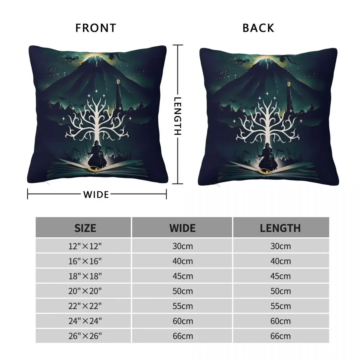 Adventure L-Lords Of The R-Rings Pillow Cover Cute Fun Pillow Case For Chair Sofa Home Decoration Cushion Cover Soft Pillowcases