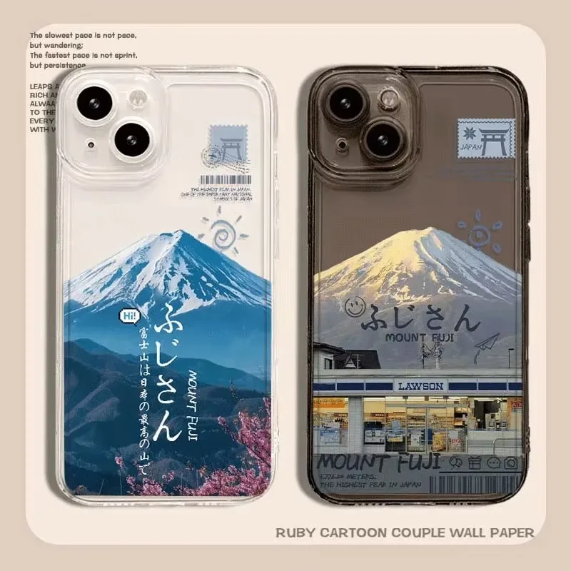 

Mount Fuji Natural Scenery Store Phone Case For iPhone 16 15 11 12 14 13 Pro Max Mini X XSMax XR 7 8 Plus SE4 16e Silica Covers
