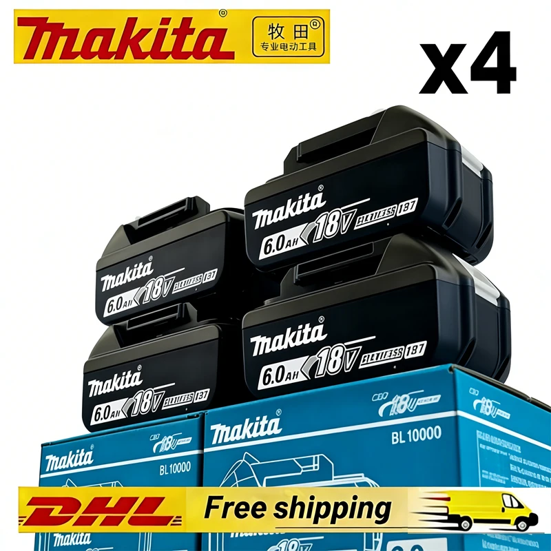 

100% оригинальный/подлинный аккумулятор Makita 18В, для Makita BL1830B BL1850B BL1850 BL1840 BL1860 BL1815, сменный литиевый аккумулятор