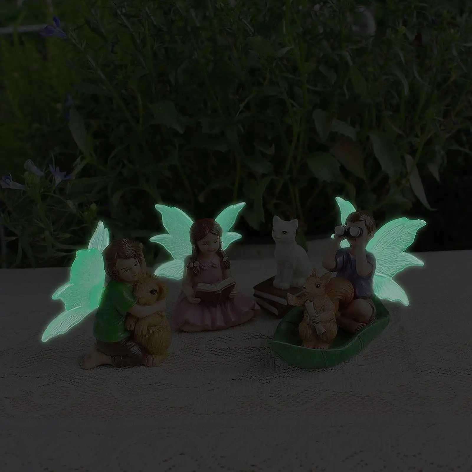 

4x сказочные садовые фигурки для мальчиков и девочек, уличные миниатюрные фигурки феи