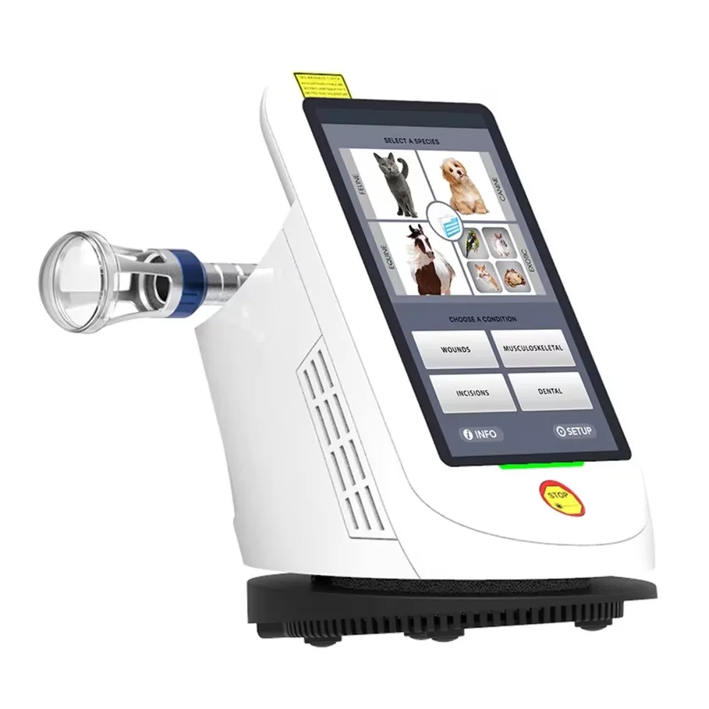 CE MDR portable veterinary physiotherapy equipment for horses and dogs, compact design