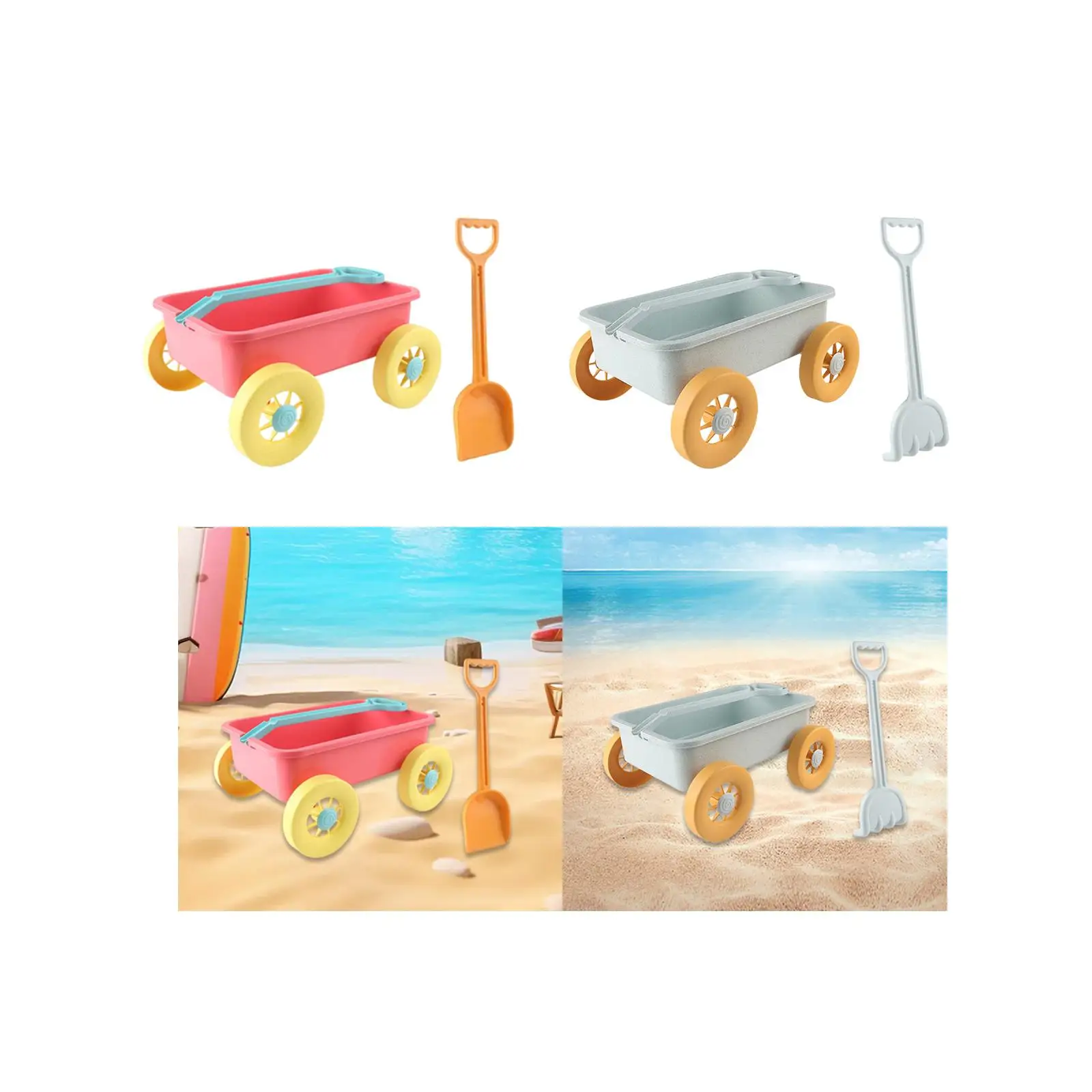 Pretend Play Wagon Toy Beach Toy Garden Wagon Toy Construction Vehicle Summer