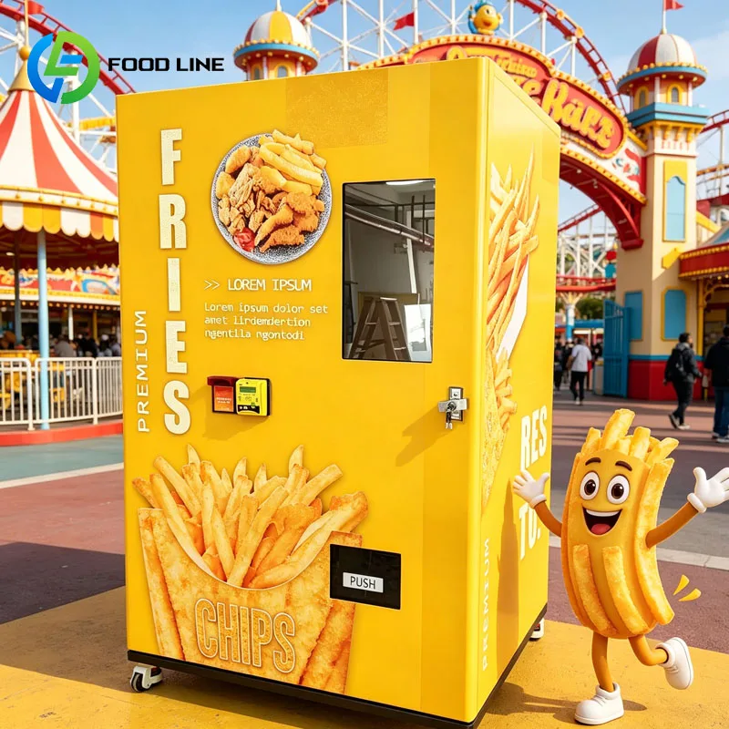 Commercial Automatic French Fries Vending Machine Smart Fries Kiosk Fast Food Robot Hot Potato Chips Self ServiceCustomized