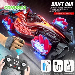 Rc Drift Car Racing Stunt Cars z dźwiękowymi światłami LED 2.4G Gest Remote Control Spray Pojazd elektryczny Zabawki dla dzieci dla chłopców