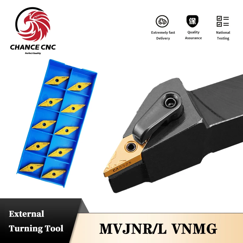 MVJNR1616K16 MVJNR2020K16 MVJNR2525M16 External Turning Tool Holder VNMG Carbide Inserts MVJNR Lathe Cutting Tools Set