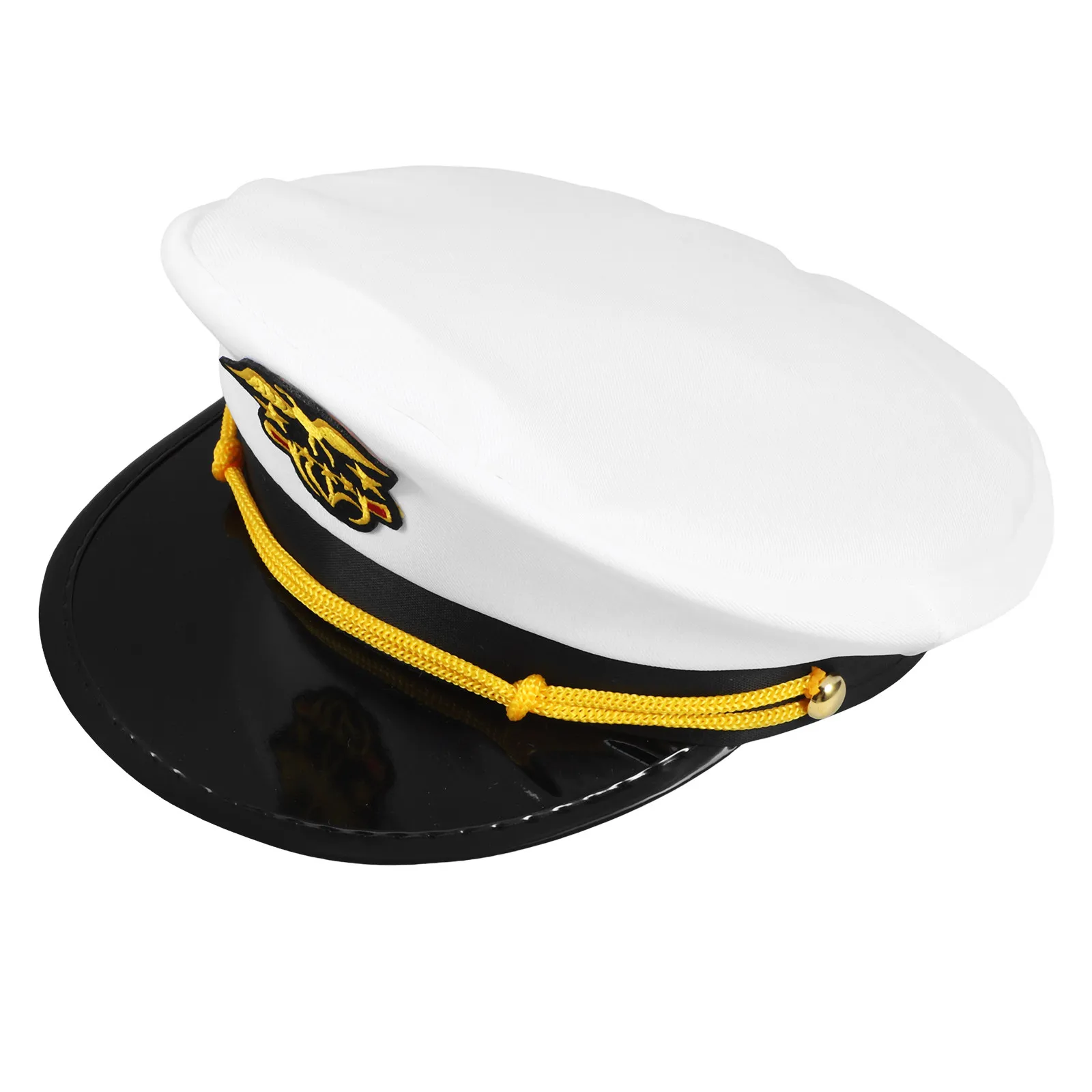 

Kids Custom Captain Hat Exquisite Nautical Embroidery Sailor Hat 56Cm for Bachelor Wedding Themed Gatherings Sailing Boating