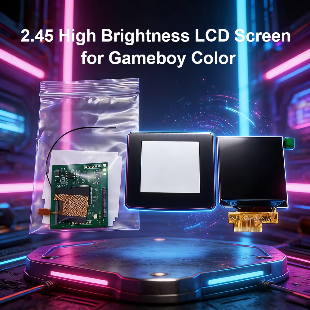 Écran LCD IPS haute luminosité de taille originale, neuf, 2,45 pouces GBC pour Game Boy Color GBC. Pas besoin de couper la coque.