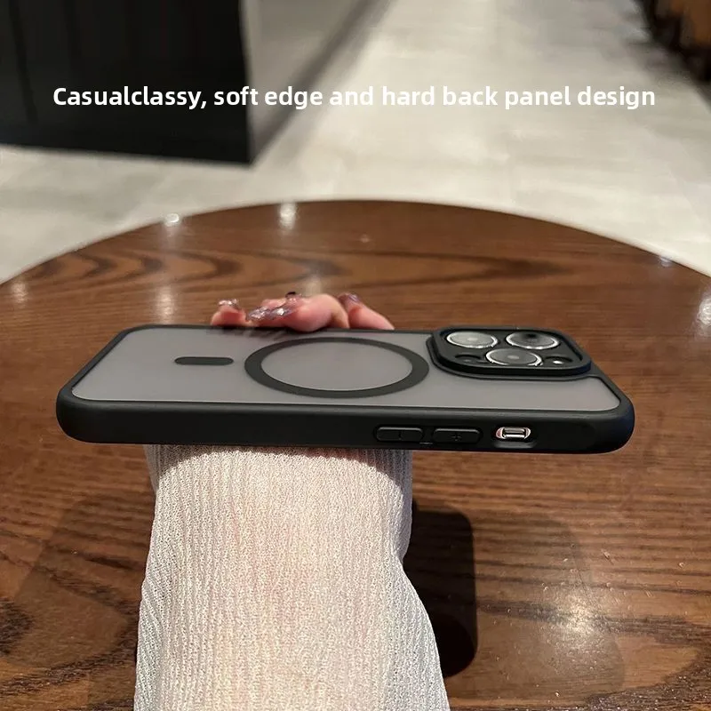 حافظة لهاتف Xiaomi 15T 14T Pro جديدة فاخرة شفافة مغناطيسية متجمدة مضادة للسقوط لهاتف Xiaomi15T Pro ممتص للصدمات Funda