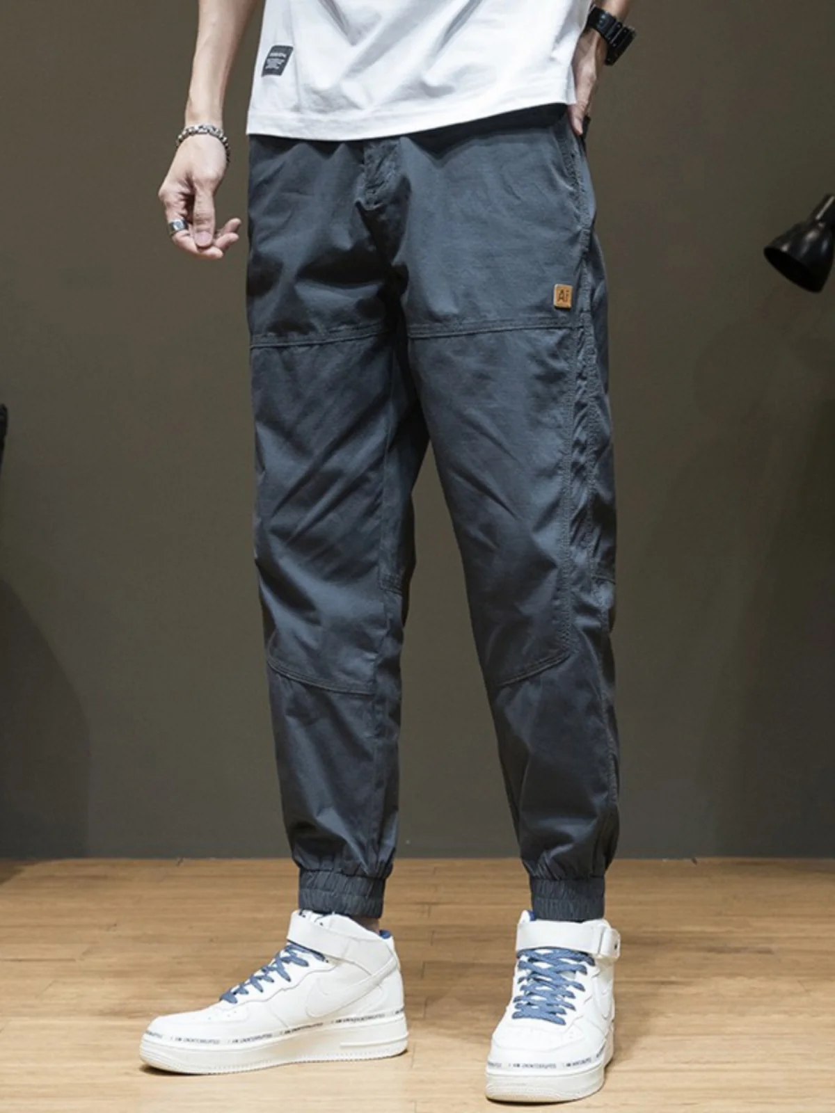 

Модная рабочая одежда, повседневные брюки, мужские очень большие свободные брюки, весенне-осенние длинные спортивные брюки, модные молодежные брюки