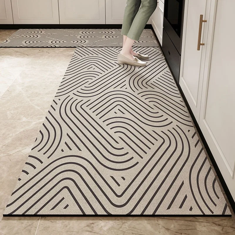 

Kitchen Carpet Diatom Mud Absorbent Floor Mat Non-slip Can Be Cut Japanese Style Home Decoration Rug Alfombra De La Cocina 주방 카펫