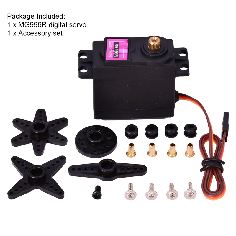 MG995 MG996r SG90 9g MG90s Metal/Plastic Gear 180 Degree Micro Servo Motor Set for RC Plane Fixed wing Aircraft model telecontro image 4