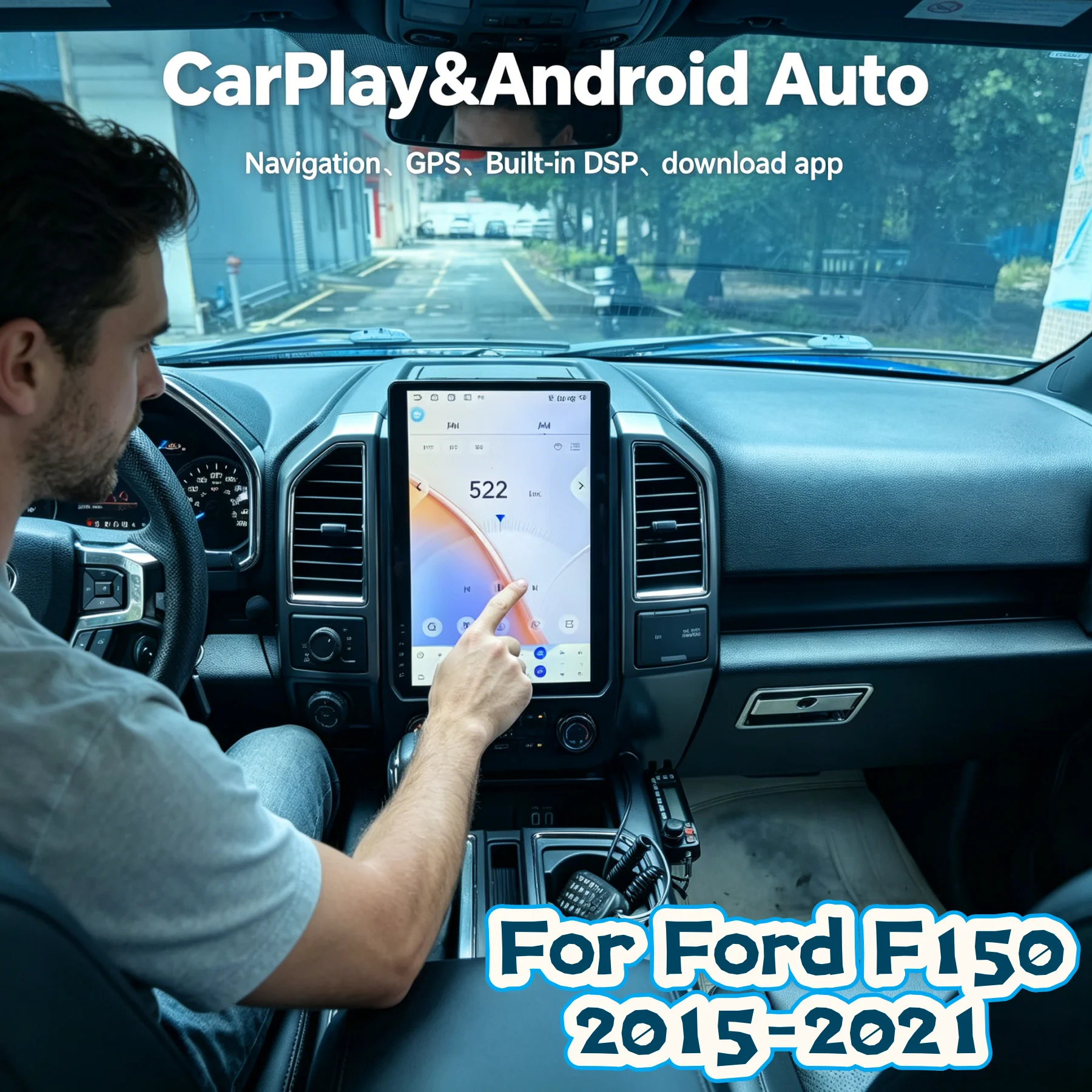 14.5 inch Andriod 13 Car Radio For Ford F150 2015 2016 2017 2018 2019 2020 2021 Car Central Control Intelligent Systems GPS DSP