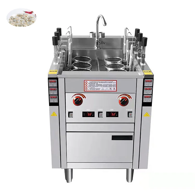 

Noodles Cooking Machine Automatic Rising-lowering 6 Baskets Pasta Cooking Boiling Machine 6 Baskets Auto Lift Pasta Cooker