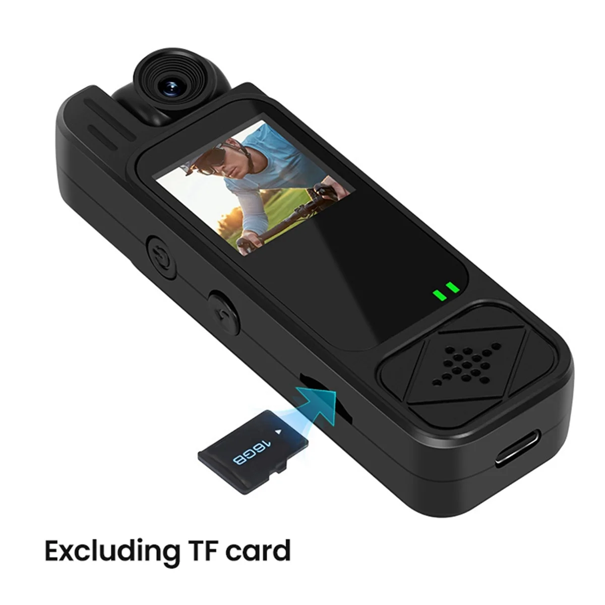 A49T 1080P HD Mini Camera Portable Digital Video Recorder Body Camera with Infrared Night Vision Compact Sports DV Camcorder