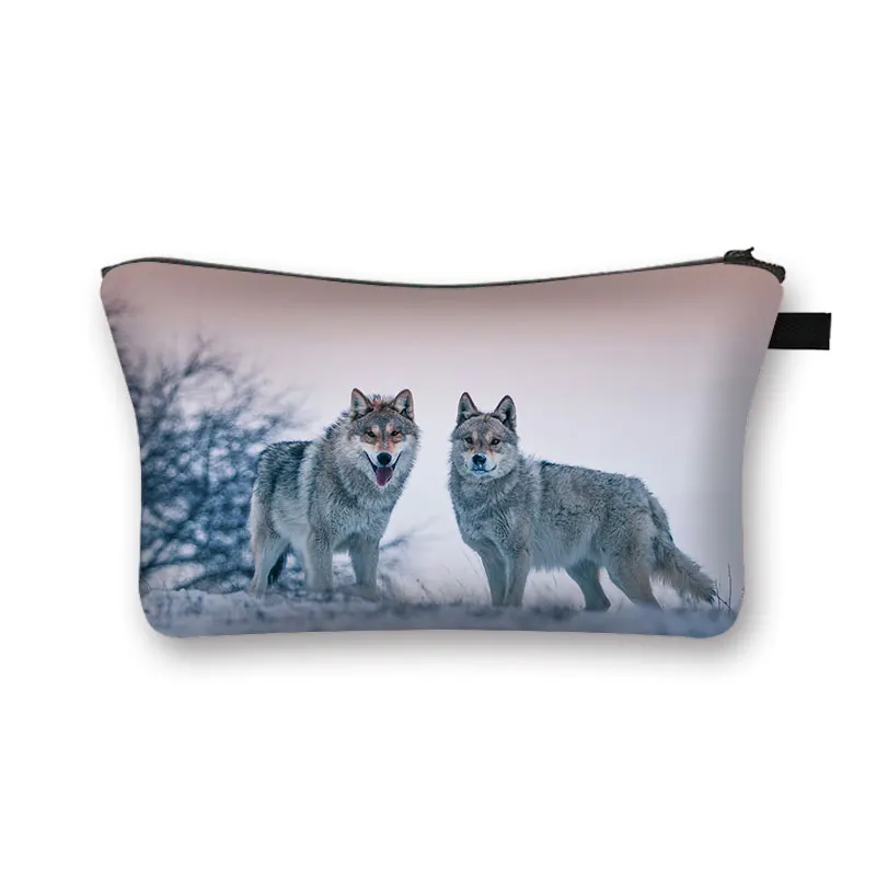 

Wolf German shepherd Printing Cosmetic Bag Women Makeup Bags Portable Cosmetics Pouchs For Travel Girls Cosmetic Case