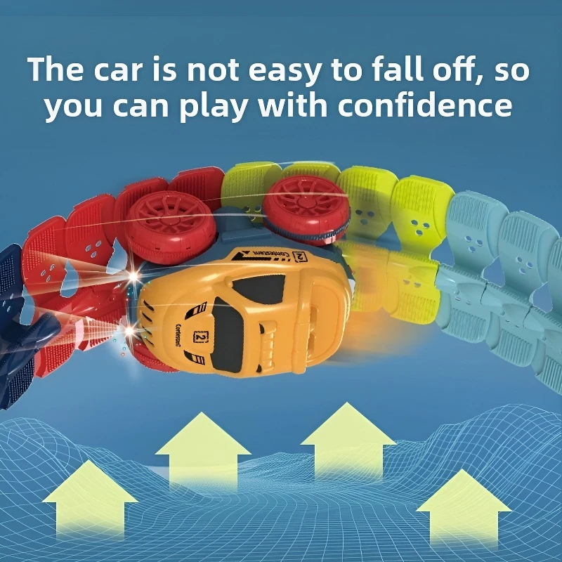 46-184pcs ปีนเขา Anti Gravity Race TRACK รถของเล่นชุด Twist Roller Coaster ยืดหยุ่น Racing TRACK ของเล่นสําหรับของขวัญเด็ก