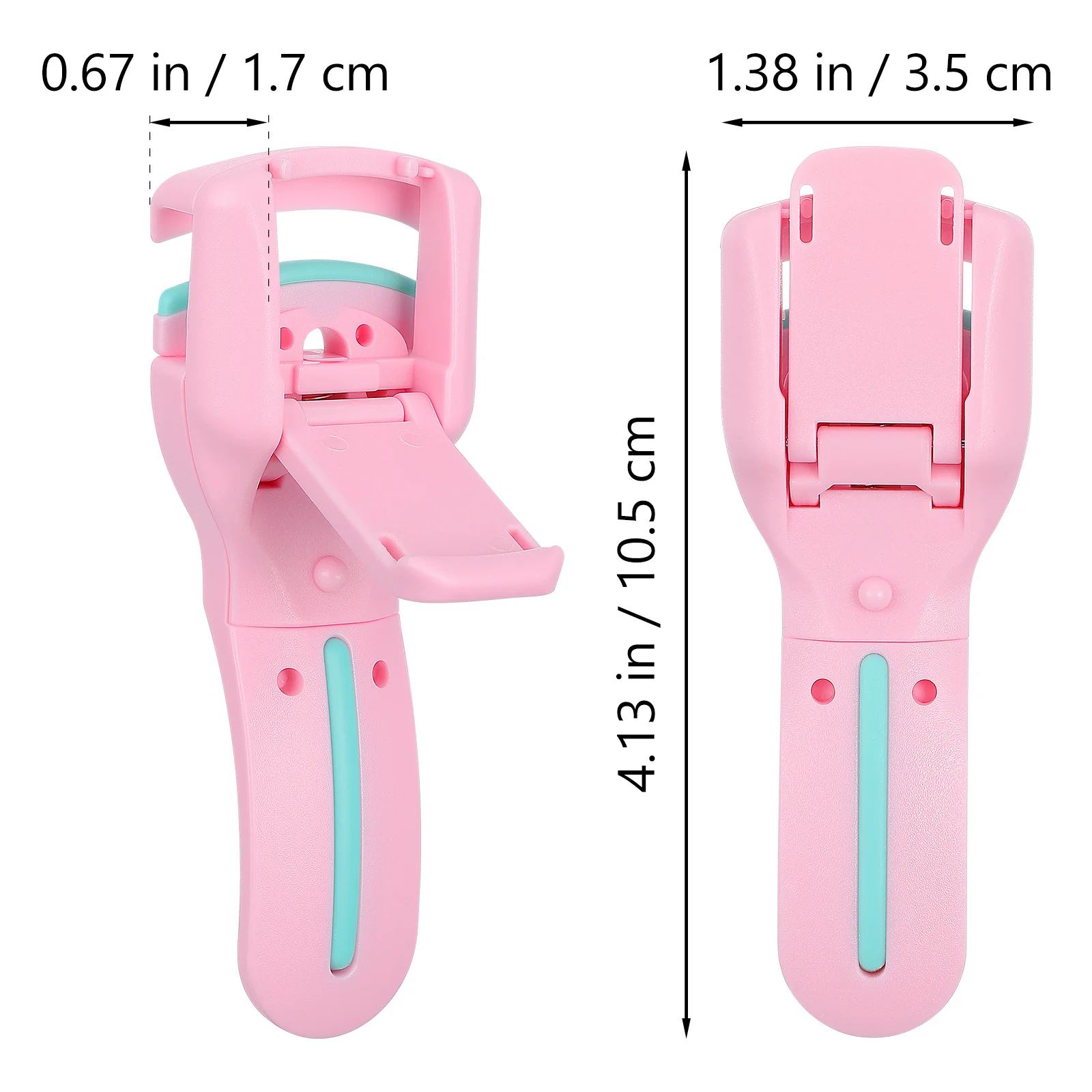 2Pcs Eyelash Curling Clip Lightweight Portable Straight Handle Makeup Tool for Eyelash Curler Tool