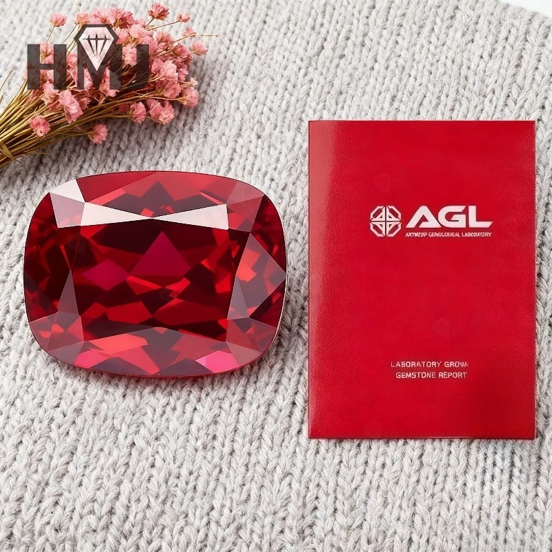 

Голубь Кроваво-Красный Рубин Прямоугольная Удлиненная Подушка Форма Выбор Сертификат AGL DIY Кольцо Ожерелье Серьги Основные Материалы