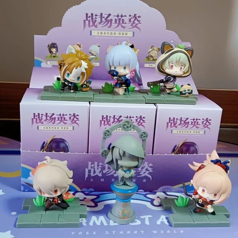 

Genshin Impact натуральная экшн-фигурка серии слепая коробка Raiden Shogun Yoimiya Q версия кукла Коллекционные аниме украшения подарок для девочки