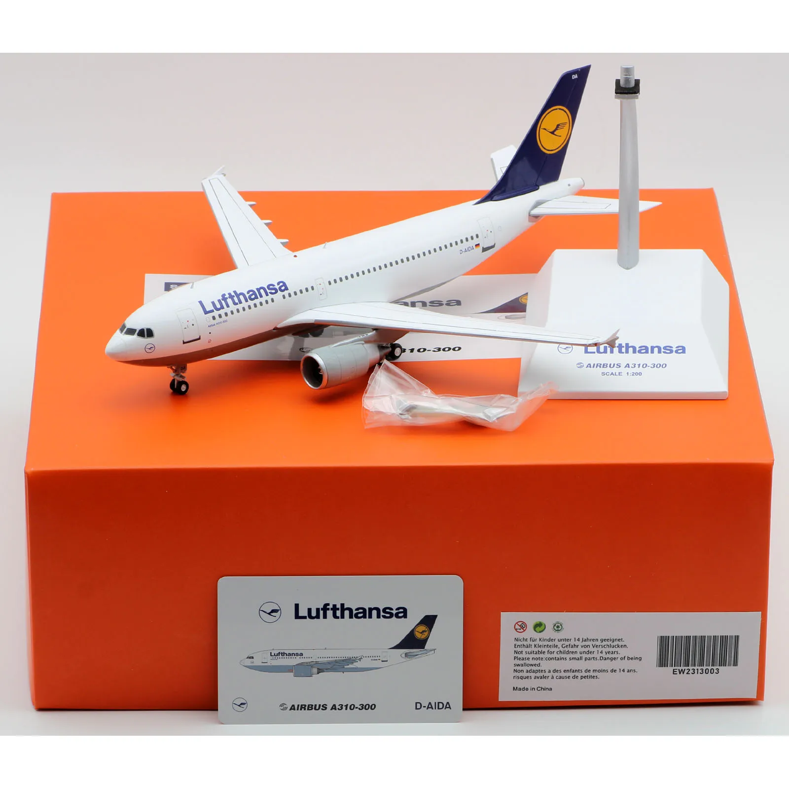 

EW2313003 Alloy Collectible Plane Gift JC Wings 1:200 Lufthansa Airlines Airbus A310-300 Diecast Aircraft Jet Model D-AIDA