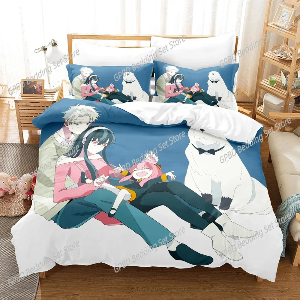 

3D Print Anime SPY×FAMILY 3D Bedding Set Duvet Cover Pillowcases Single Twin Full Queen King Size Home Decor Quilt Boys Gift