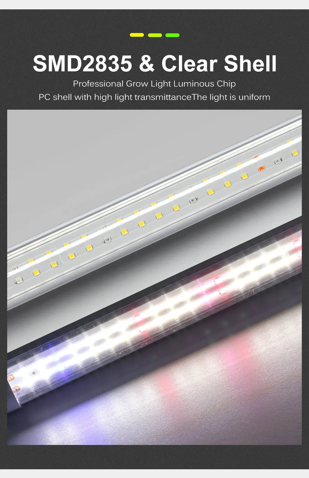 T8 Smd2835 5000K 660Nm 730Nm Veg&Bloom Vollspektrum LED-Wachstumslichtröhre für Gewächshauspflanzen und Setzlinge – Detail 4