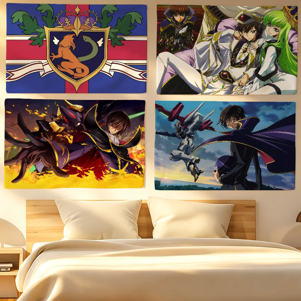 Cartoon C-Code G-Geass Flag Banner Tapestries For Classroom Dormitory Camping Picnic Party Cheering Home Indoor Outdoor Decor