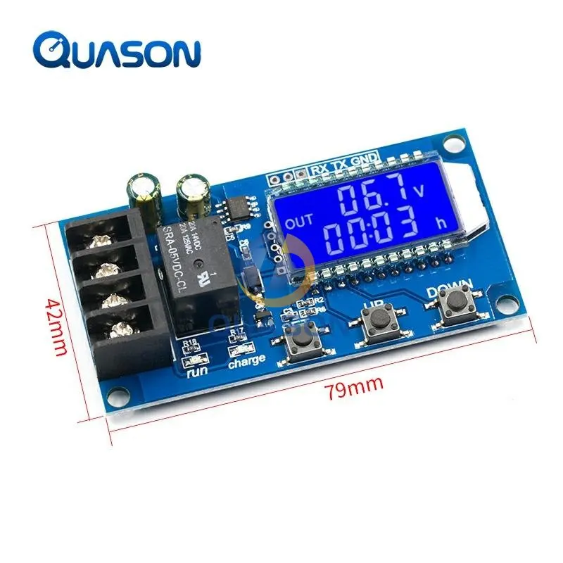 6-60v 10A Lithium Battery Charge Control Module Controller Protection Board with Overcharge Protection Switch XY-L10A