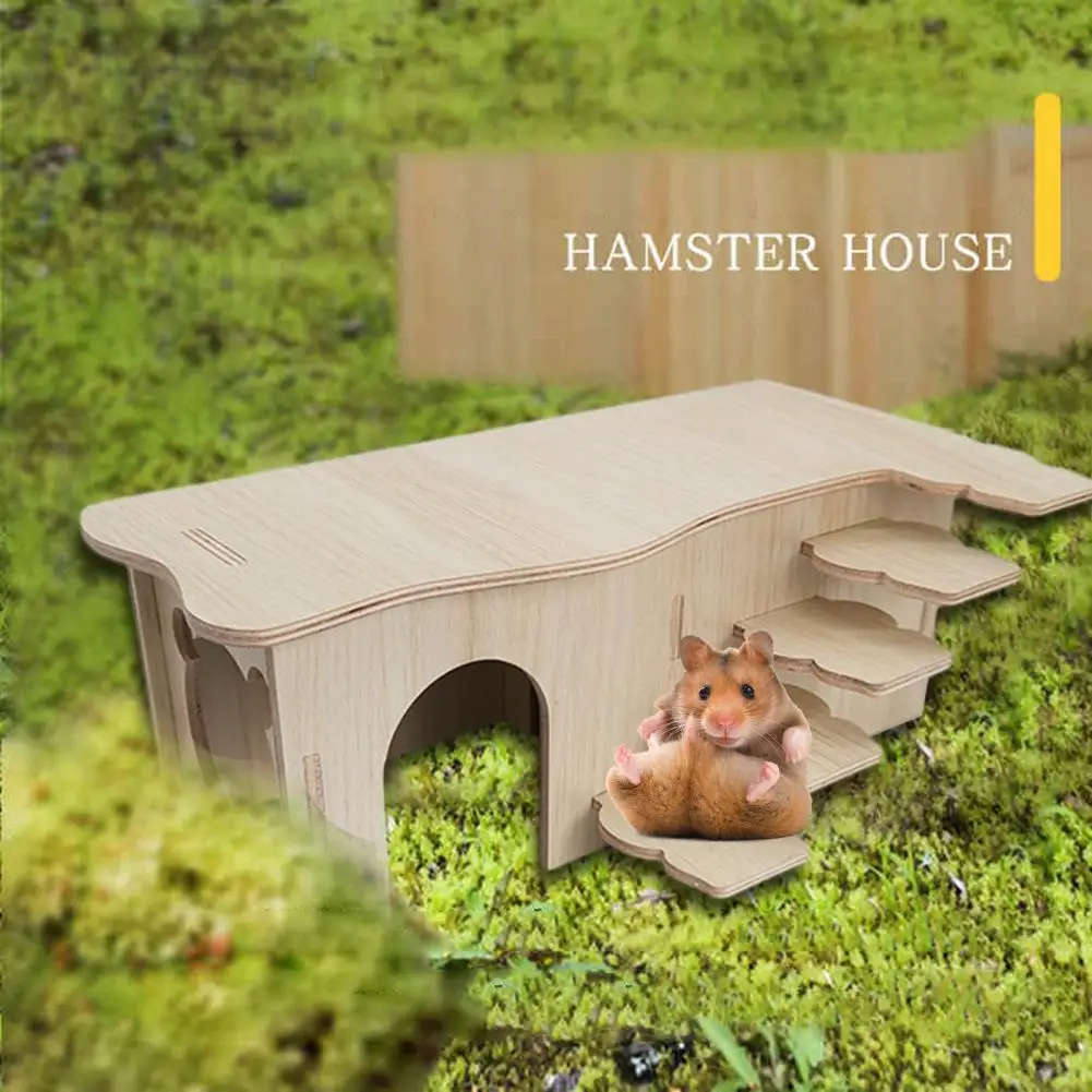 Eco-friendly Rat Hideout House Entertainment Scratch-resistant Hamster Toy Guinea-pig Nest Emotional Comfort