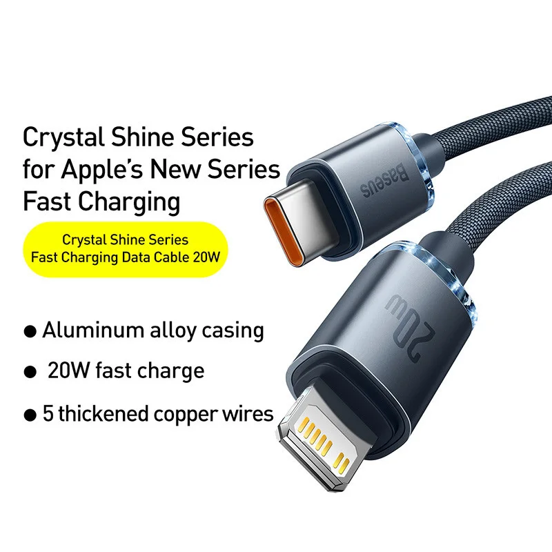 Baseus USB Type C PD 20W Cable for iPhone 14 13 12 Pro X 8 Fast USB C Cable for iPhone Charging Cable USB Type C Cable Wire Code image 6