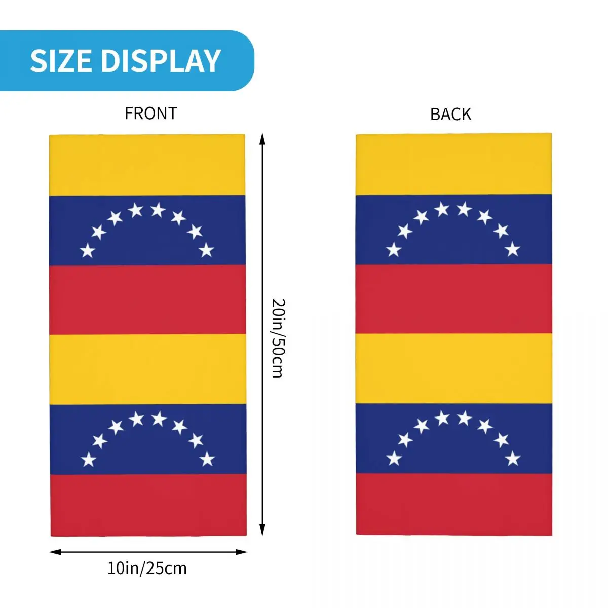 Venezolana Bandana Neck Gaiter Printed Venezuela Flag Mask Scarf Warm Headwear Hiking for Men Women Adult Winter