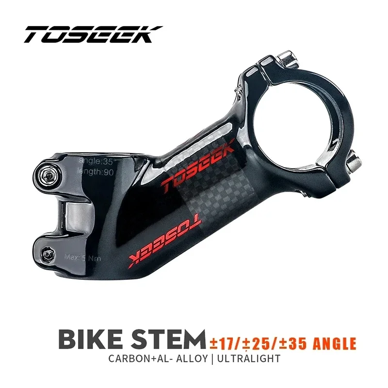 Attacco manubrio Toseek MTB attacco manubrio MTB in carbonio + alluminio bici potenza 31 8mm tavolo manubrio bicicletta 10 17 25 attacco manubrio 35