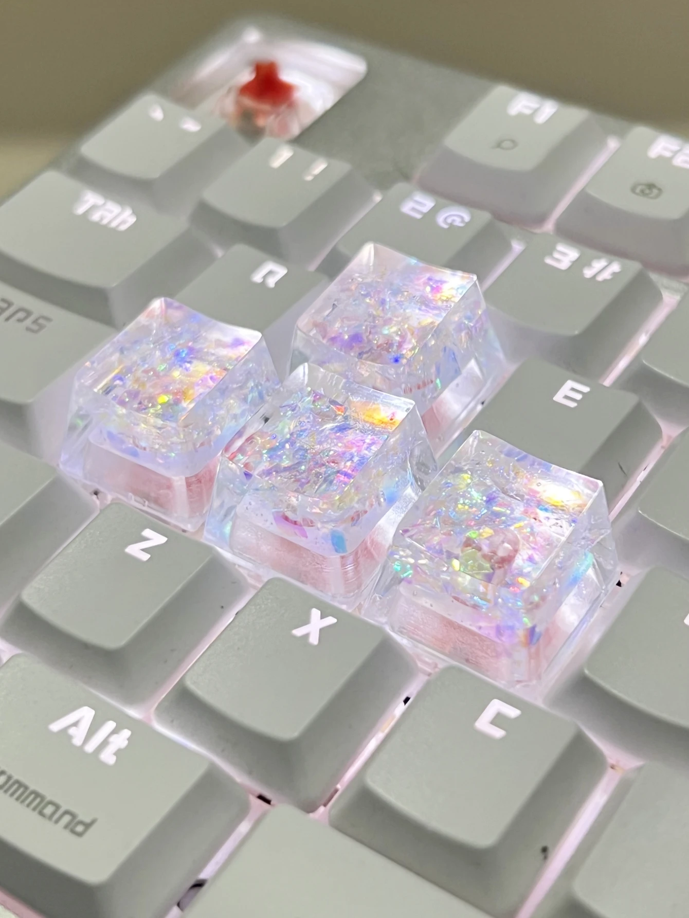 

4Pcs High Quality Hot Sale Colorful Translucent Key Caps Cross Shaft Mechanical Keyboard Keycap keycaps keycaps anime