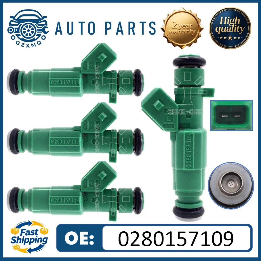 0280157109 High quality 4pcs Fuel Injectors For VW Kombi 1.4L 8V Total Flex 2009#030906031AJ