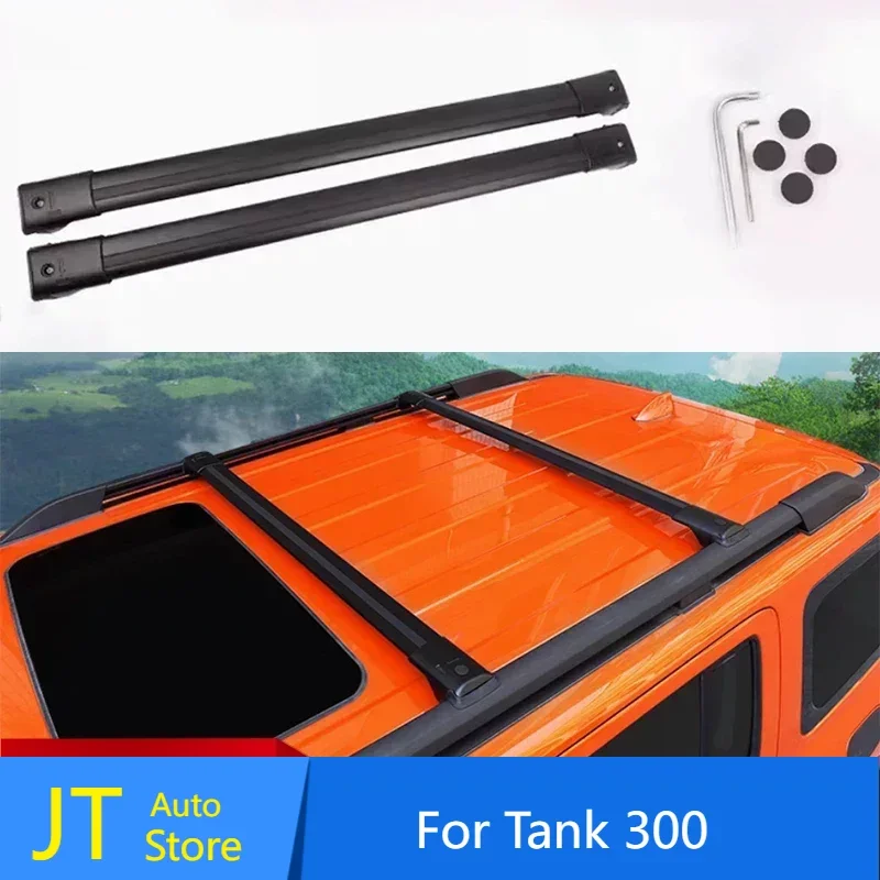 

For WEY GWM Tank 300 Luggage Rack Cross Bar Aluminum Roof Rack Expansion Decorative Off-road Modification Accessories