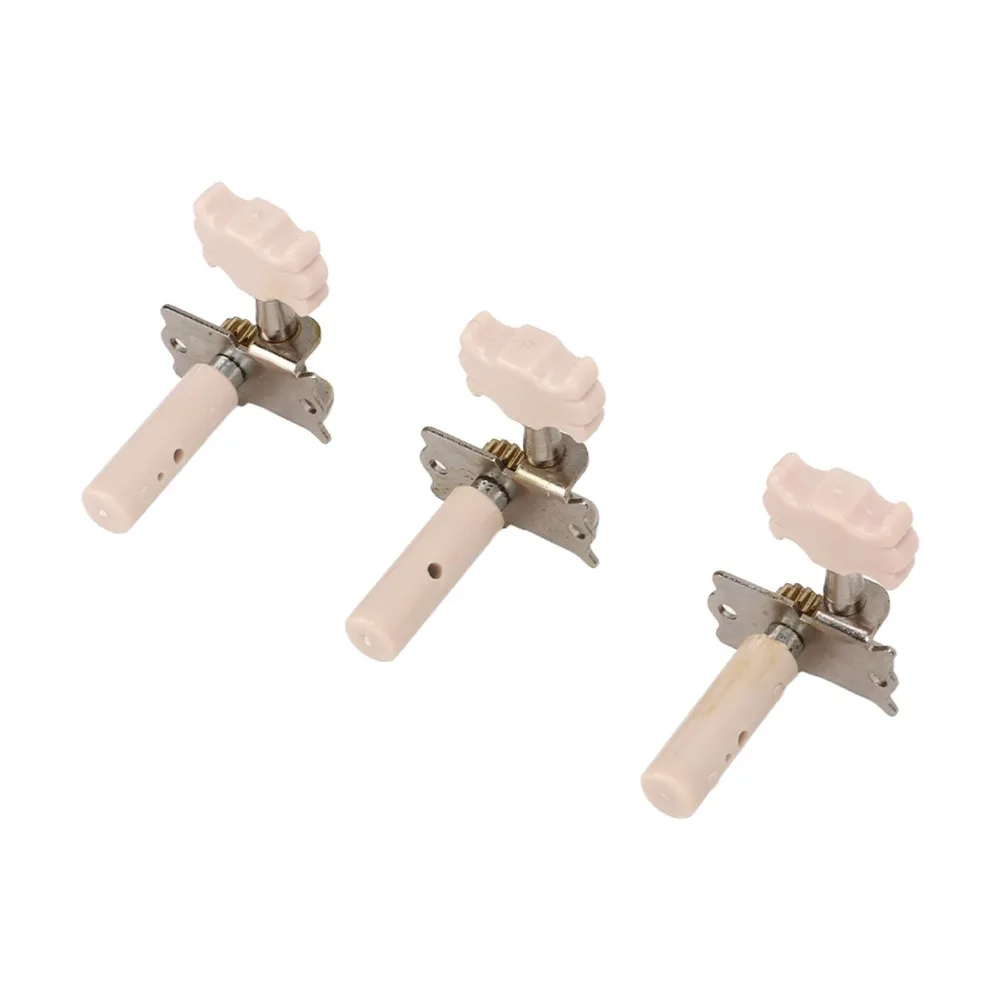 Ivory White Classical Guitar Tuning Pegs 3L3R Configuration Single Hole Guitar Tuning Keys Plastic+Metal Replacement Guitar Pegs
