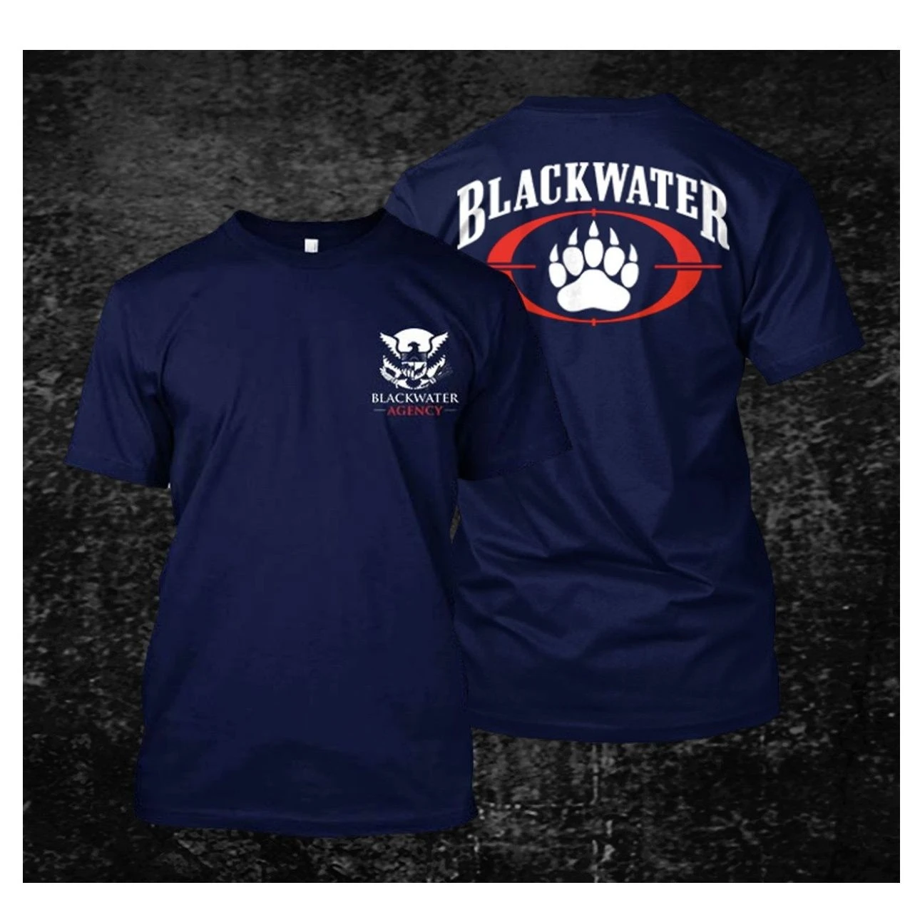 2026 Sommer Retro Blackwater Company Logo Bedrucktes T-Shirt - Hardcore Taktischer Stil Locker Sitzendes Baumwoll-Kurzarmshirt – Detail 3