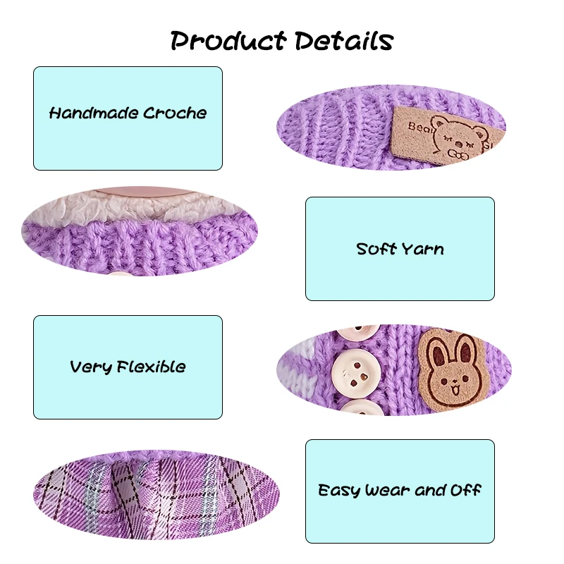 2 sets Labubu-poppenkleding voor Labubu, Labubu-kleding, Labubu-accessoires-outfits voor spelen en display (schoenen en pop niet inbegrepen)