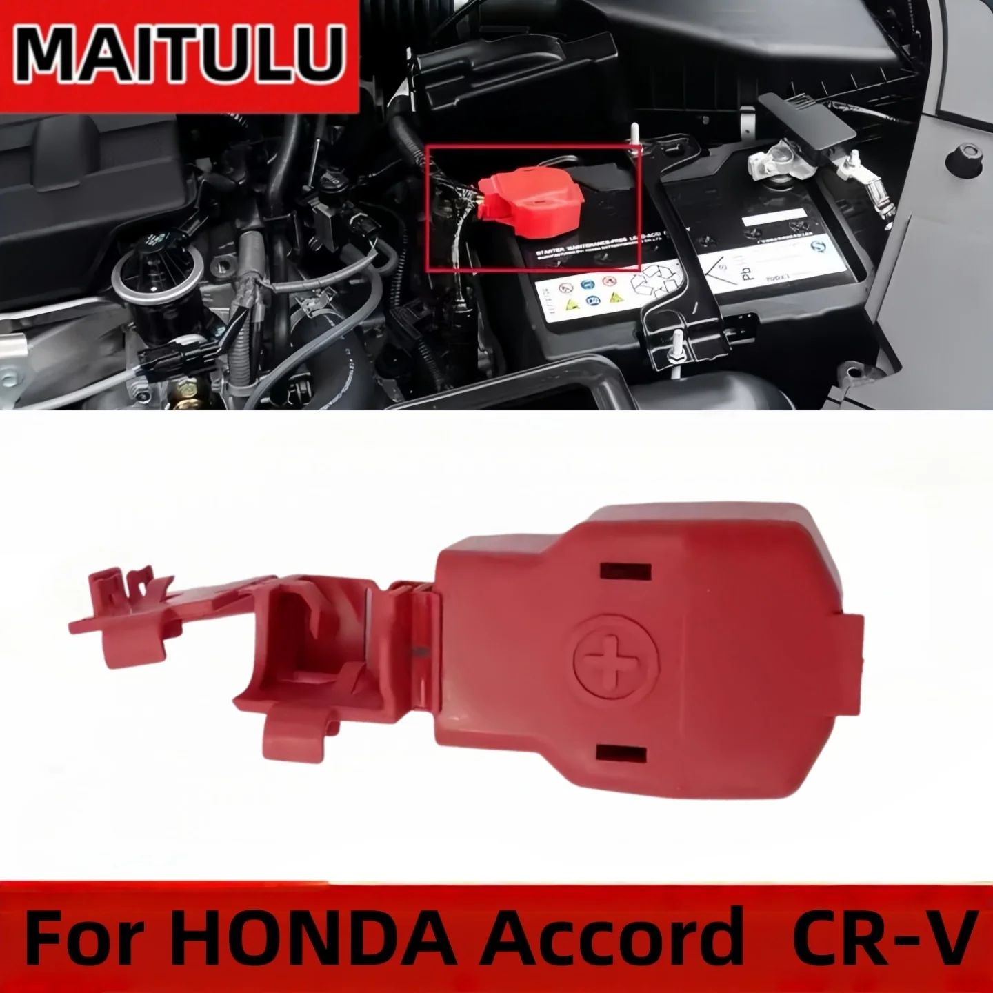 Car Battery Cable Positive Terminal Cover  32418-R40-003 Insulating Protector Replacement for Accord CR-V