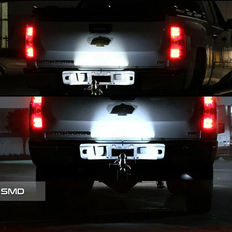 For Chevrolet Silverado GMC Sierra 1500 2500 3500 Truck 02-2014 PC Black Car LED Number License Plate Light Trim Car Accessories