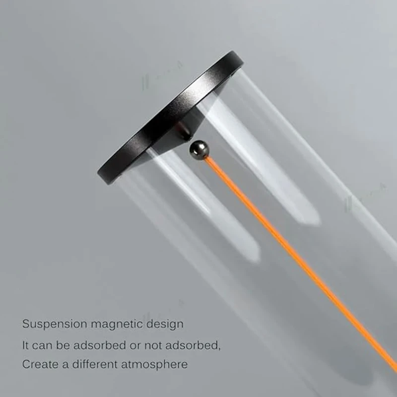 Minimalist Magnetic Lamp Design, Touch Control Magnetic Desk Lamp, 2000Mah Rechargeable Modern USB Flashlight Cordless image 4
