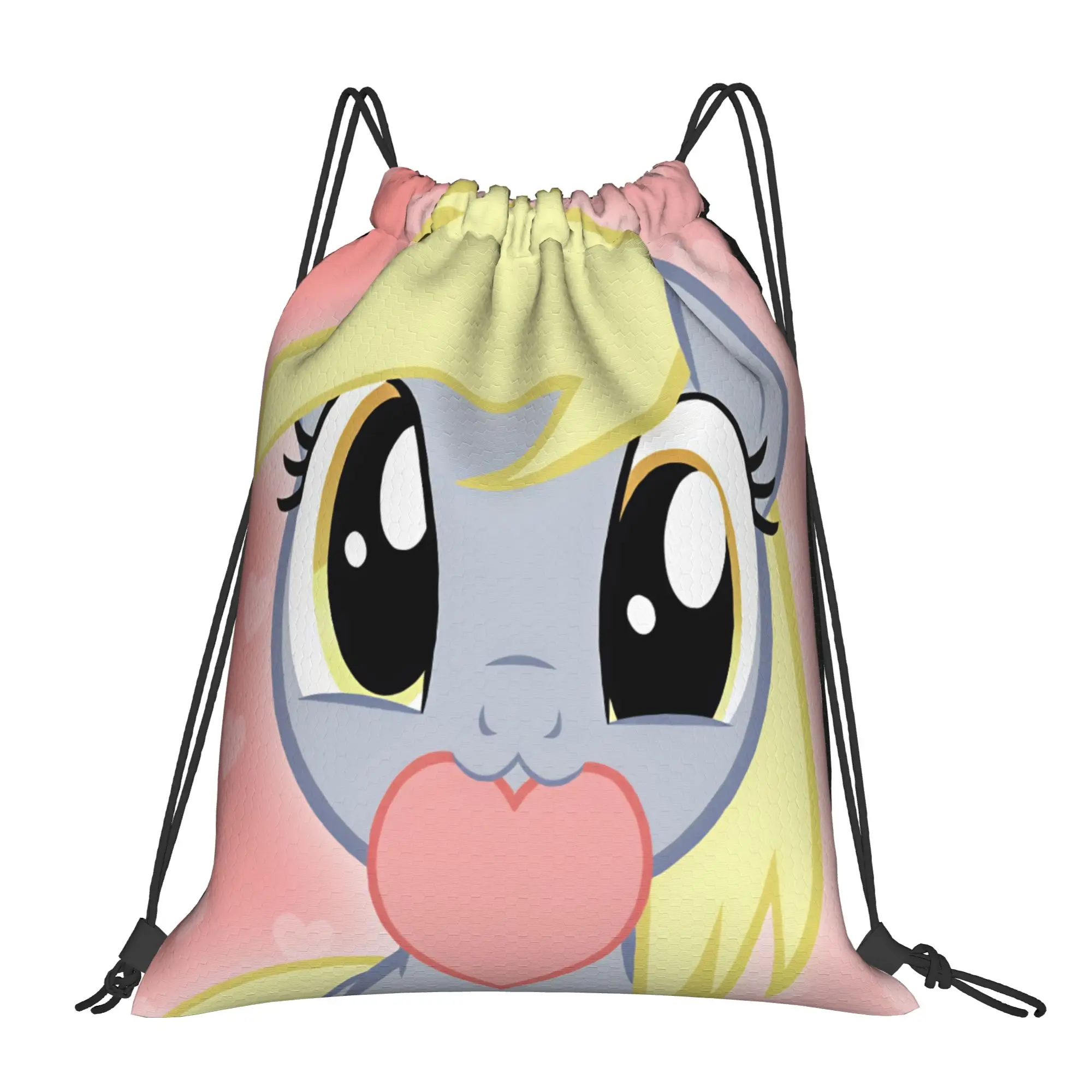 Derpy Muffins Hooves Backpack  Water Resistant Men Travel Pattern Sackpack String Bags