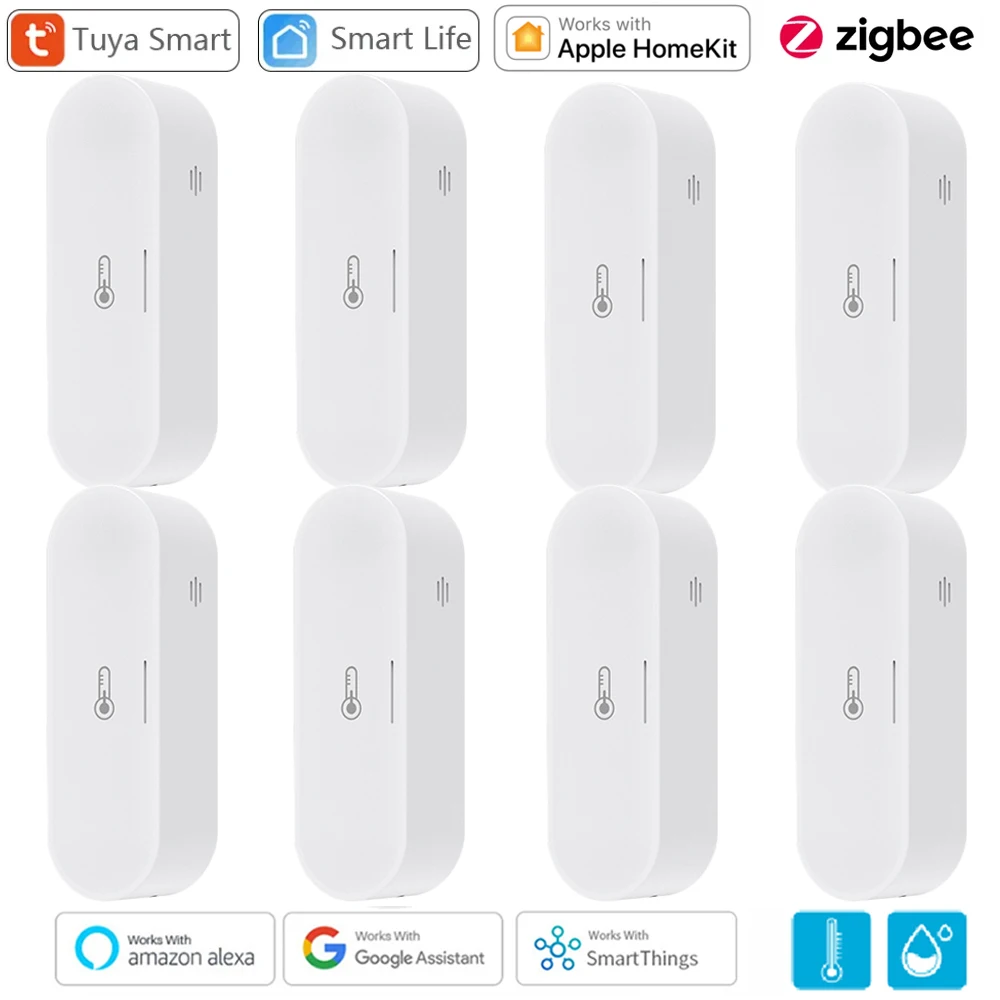 

Датчик температуры и влажности Tuya Zigbee, приложение Smart Home SmartLife, дистанционное управление, работа с Homekit Alexa Google Assistant