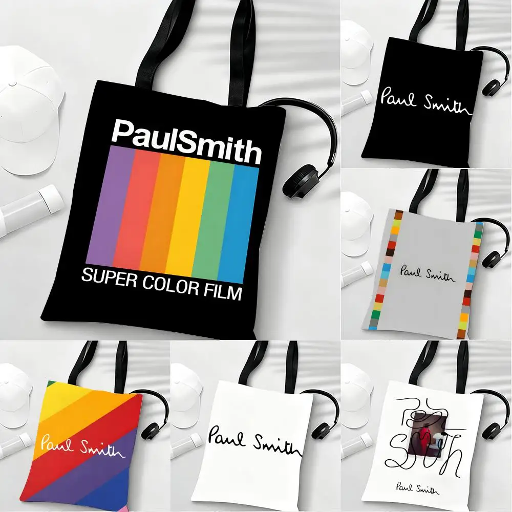 Paul Smith Storage Bags Lightweight Eco Friendly Fashionable Multi Purpose Large Capacity Canvas Shoulder Tote